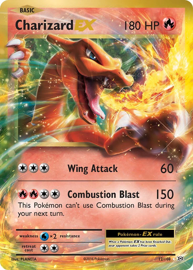 Charizard EX - 12/108 - Ultra Rare