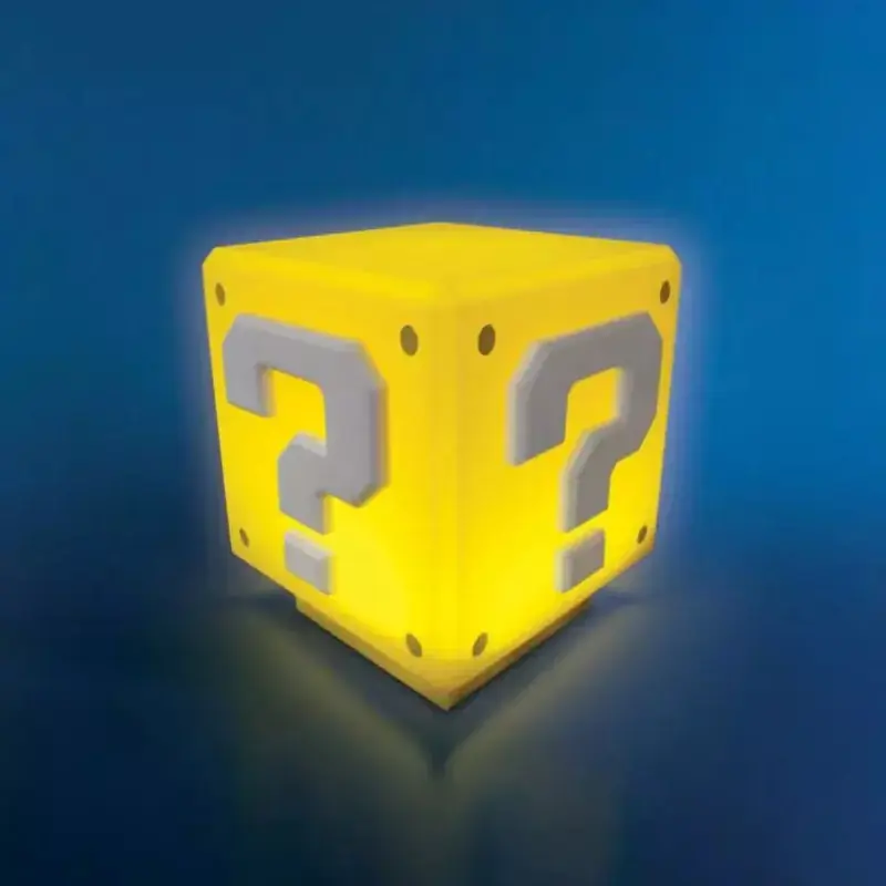 Mario "?" Cube Bedroom Bedside Lamp Home - Image 4