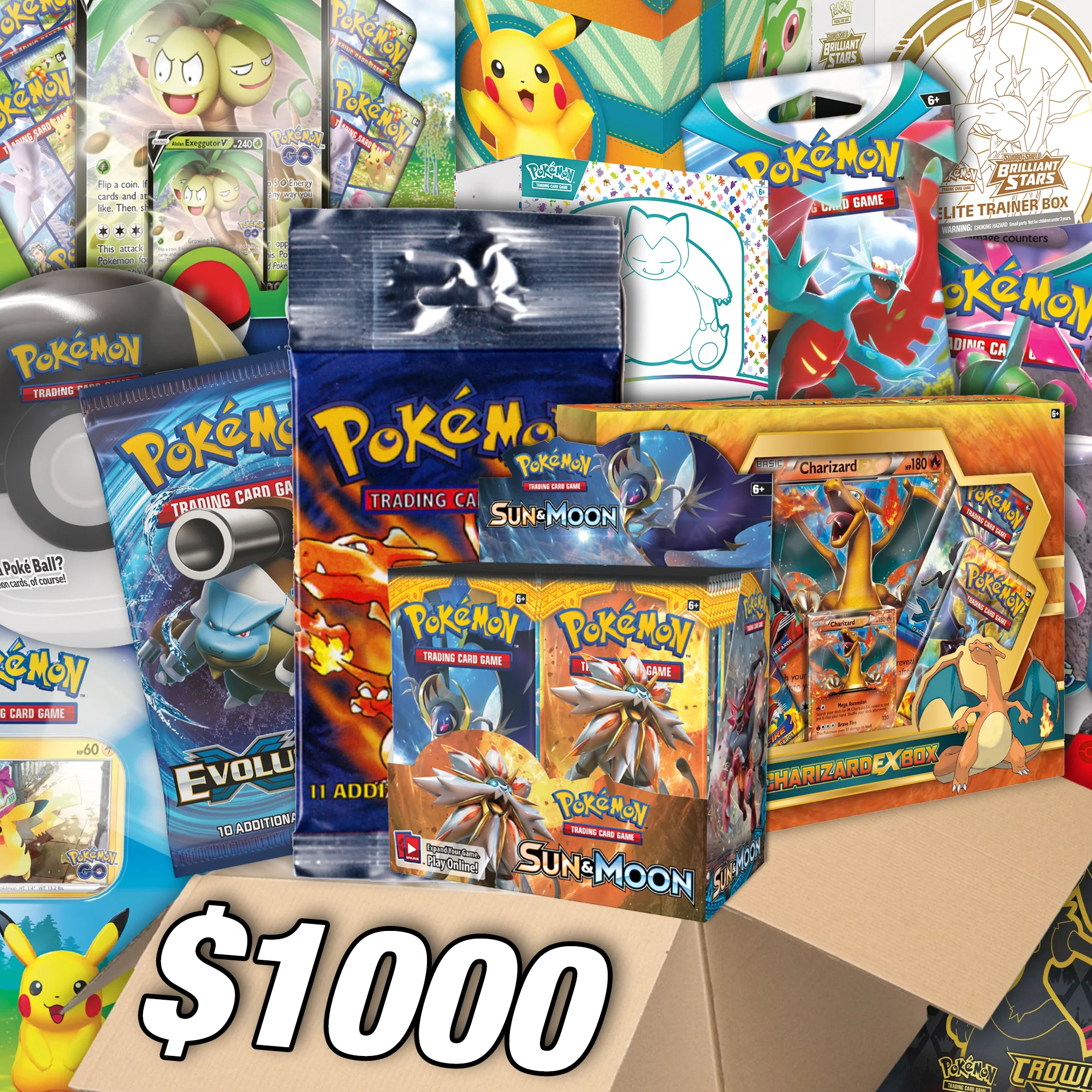 The Pokemon Card $1000 Box! - Assorted Pokémon Trading Cards - Image 5